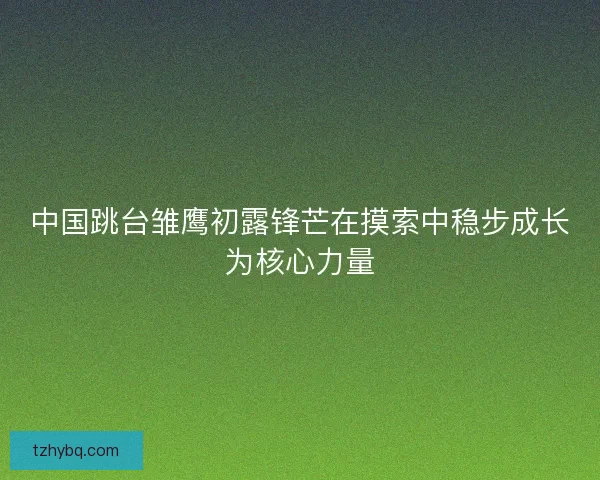 中国跳台雏鹰初露锋芒在摸索中稳步成长为核心力量